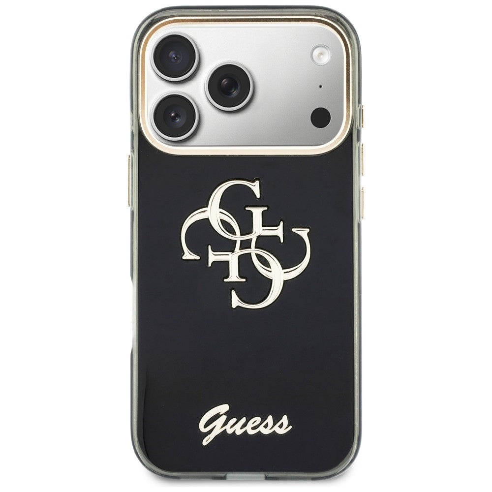Capa Guess IML 4G Metal Script - iPhone 17 Pro / 18 Pro - Preto