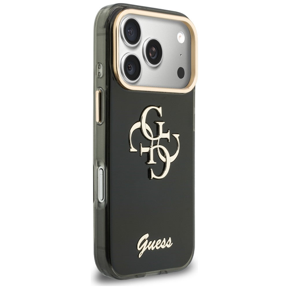 Capa Guess IML 4G Metal Script - iPhone 17 Pro / 18 Pro - Preto