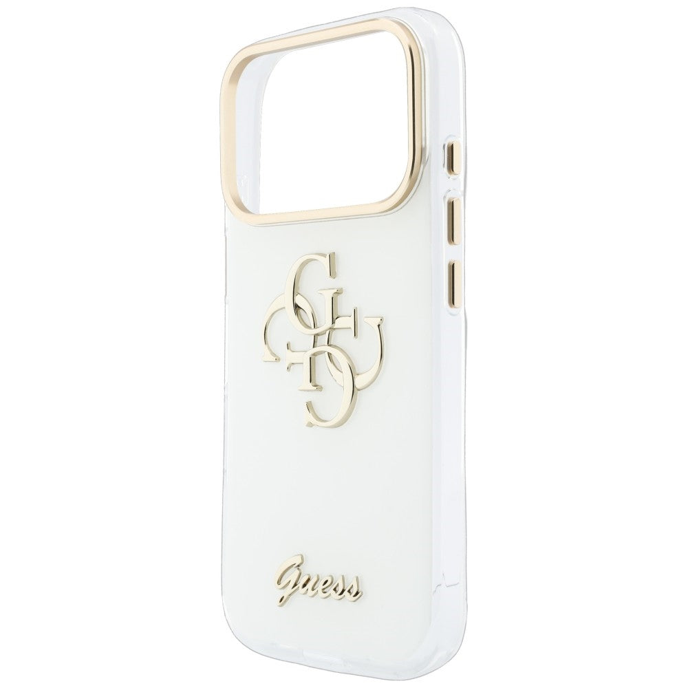 Capa Guess IML 4G Metal Script - iPhone 17 Pro / 18 Pro - Branco