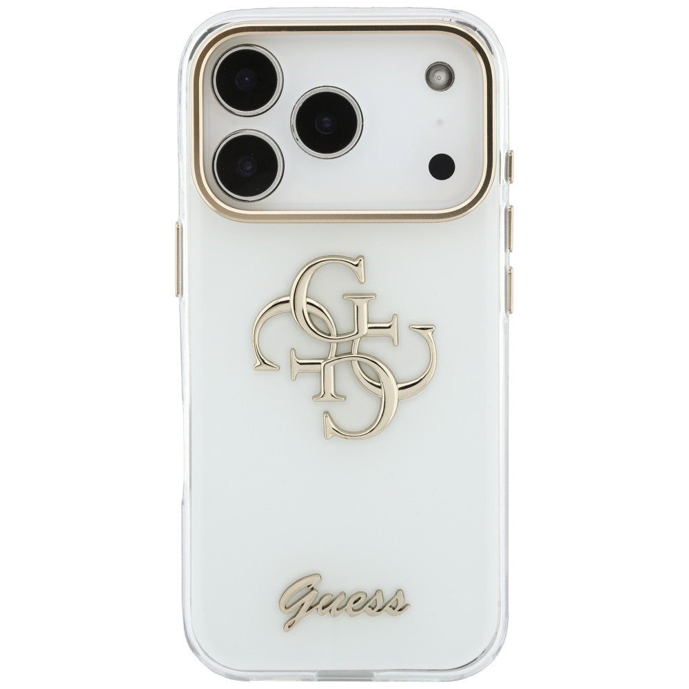 Capa Guess IML 4G Metal Script - iPhone 17 Pro Max / 18 Pro Max - Branco