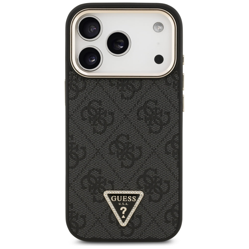 Capa Guess Hardcase 4G Triangle Logo MagSafe - iPhone 17 Pro / 18 Pro - Preto
