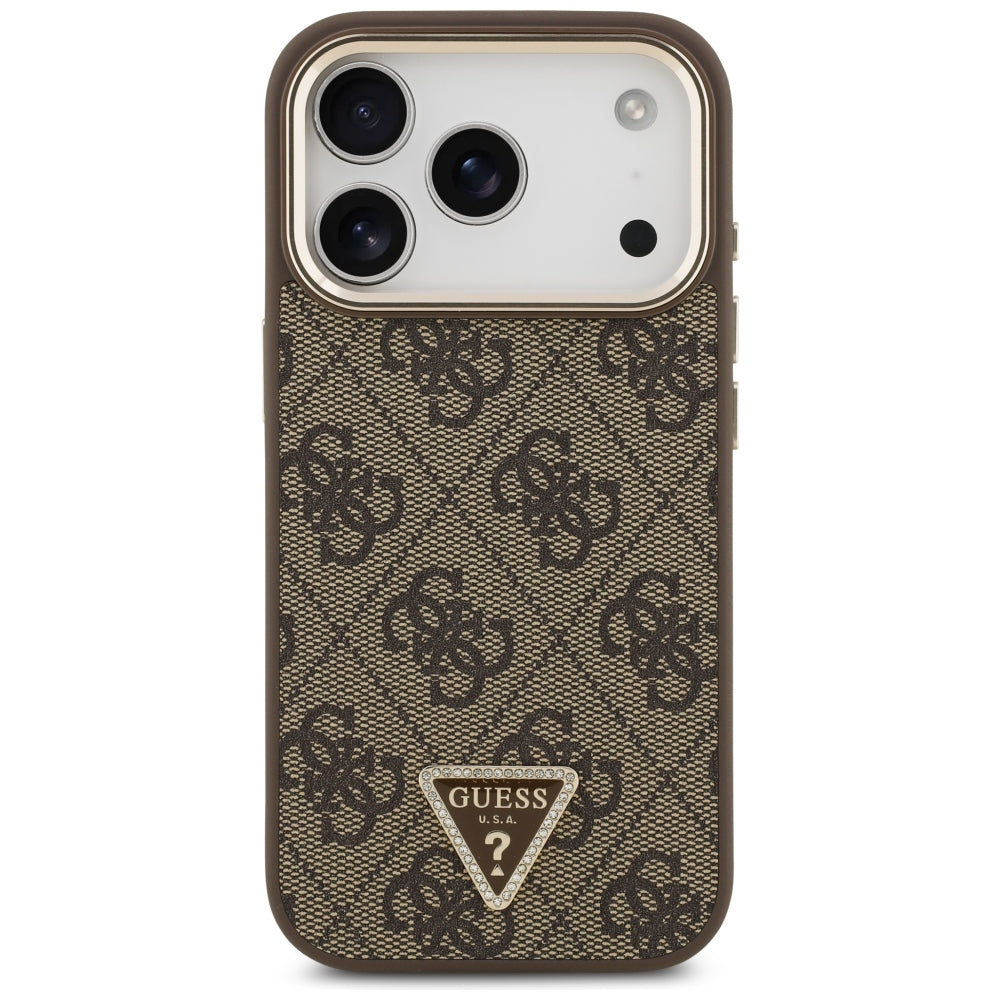 Capa Guess Hardcase 4G Triangle Logo MagSafe - iPhone 17 Pro Max / 18 Pro Max - Castanho