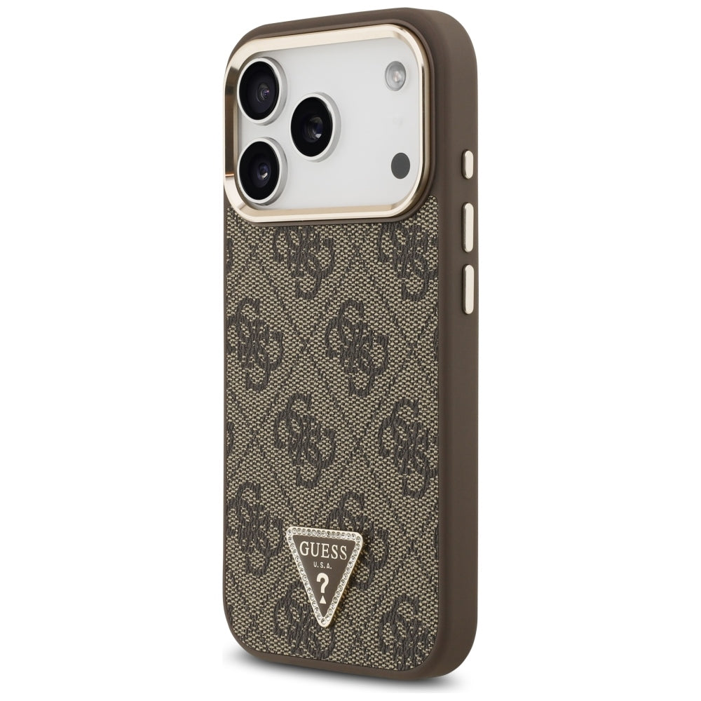 Capa Guess Hardcase 4G Triangle Logo MagSafe - iPhone 17 Pro Max / 18 Pro Max - Castanho