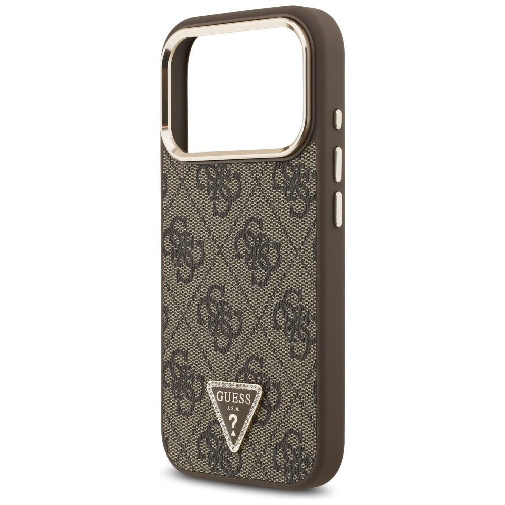 Capa Guess Hardcase 4G Triangle Logo MagSafe - iPhone 17 Pro Max / 18 Pro Max - Castanho
