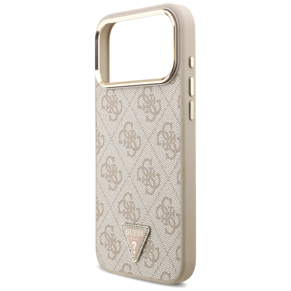 Capa Guess Hardcase 4G Triangle Logo MagSafe - iPhone 17 Pro Max / 18 Pro Max - Rosa