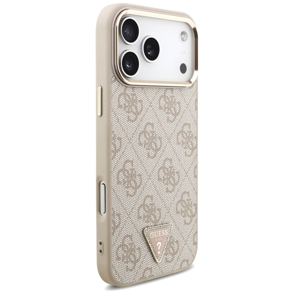 Capa Guess Hardcase 4G Triangle Logo MagSafe - iPhone 17 Pro Max / 18 Pro Max - Rosa