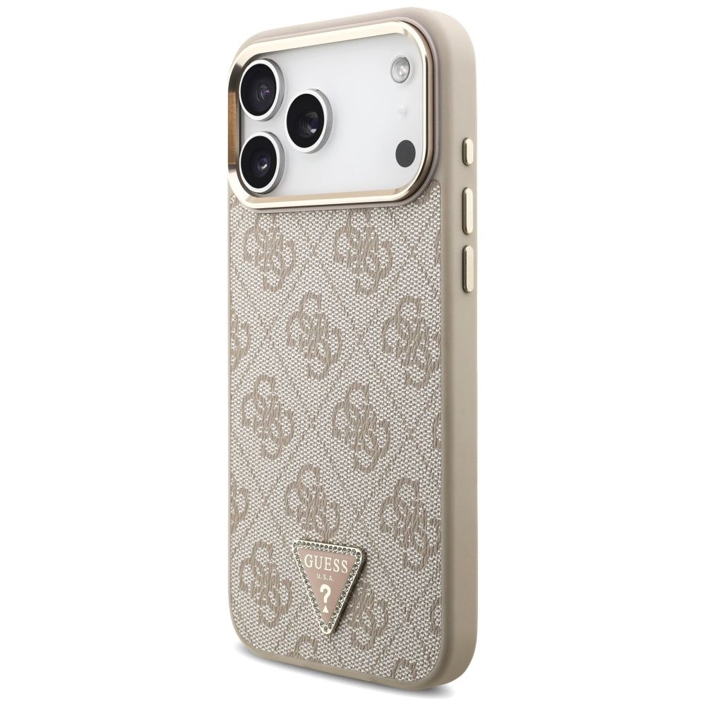Capa Guess Hardcase 4G Triangle Logo MagSafe - iPhone 17 Pro Max / 18 Pro Max - Rosa