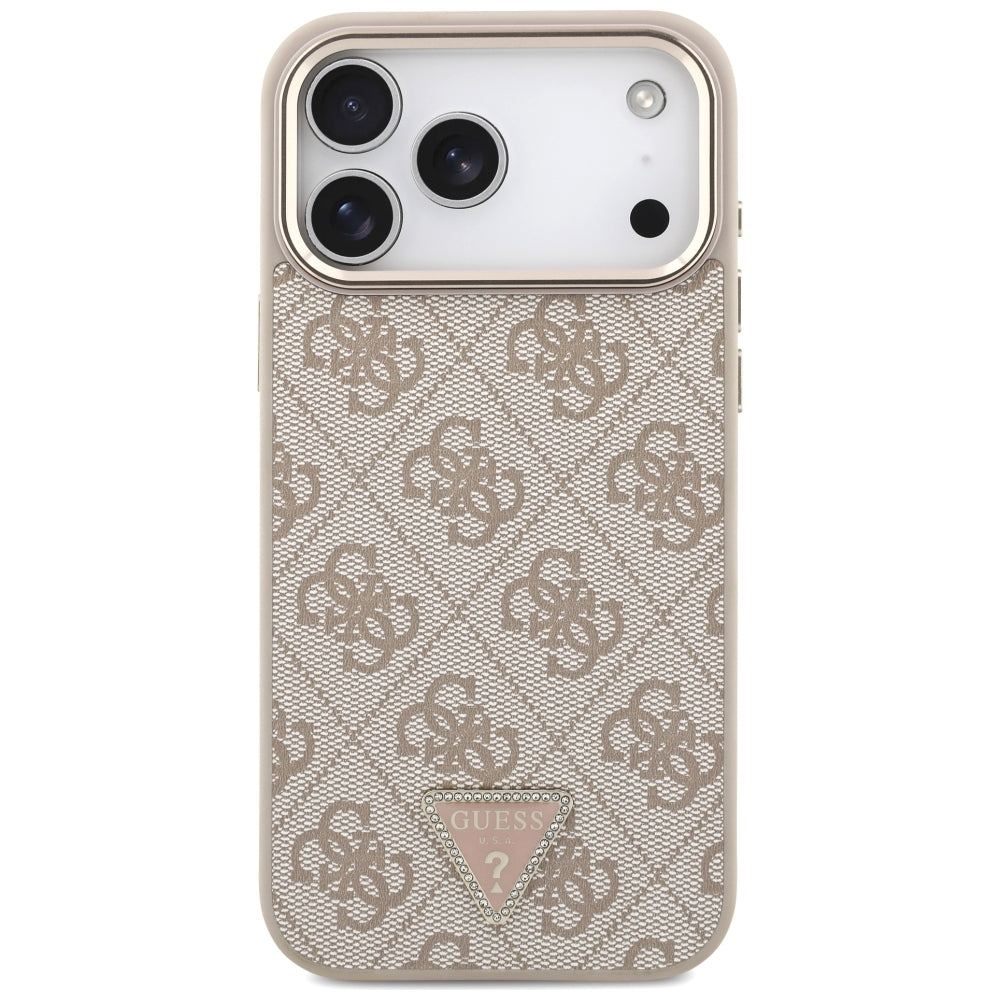 Capa Guess Hardcase 4G Triangle Logo MagSafe - iPhone 17 Pro Max / 18 Pro Max - Rosa