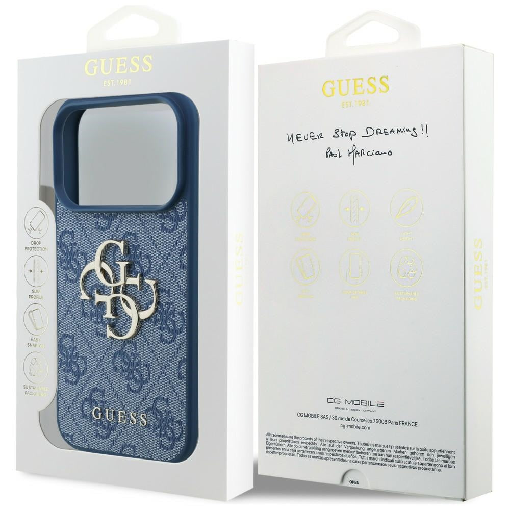 Capa Guess Hardcase 4G Big Logo - iPhone 17 Pro / 18 Pro - Azul