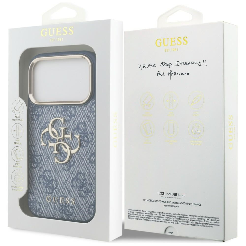 Capa Guess Hardcase 4G Big Classic Logo - iPhone 17 Pro / 18 Pro - Azul