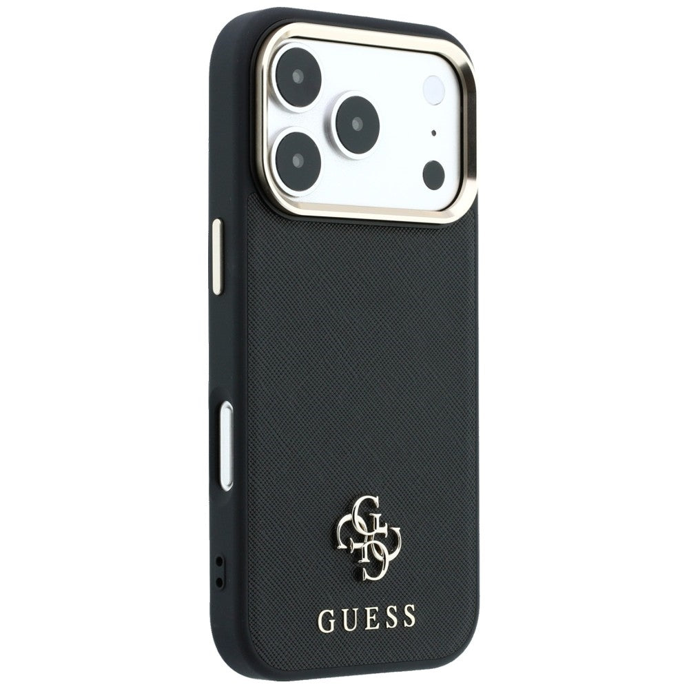Capa Guess Saffiano Small 4G Classic MagSafe - iPhone 17 Pro Max / 18 Pro Max - Preto