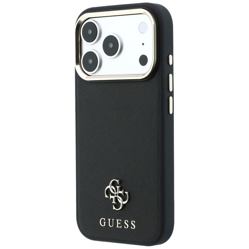 Capa Guess Saffiano Small 4G Classic MagSafe - iPhone 17 Pro Max / 18 Pro Max - Preto