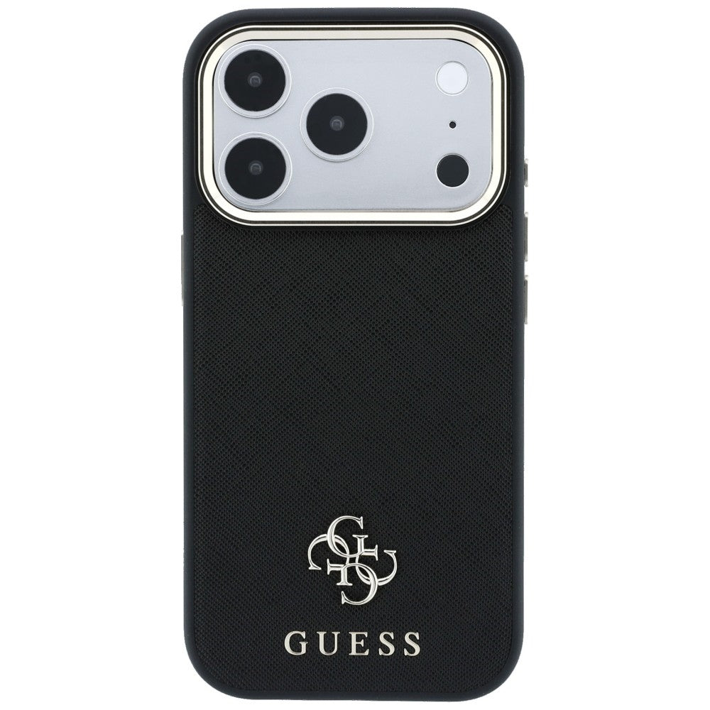 Capa Guess Saffiano Small 4G Classic MagSafe - iPhone 17 Pro Max / 18 Pro Max - Preto