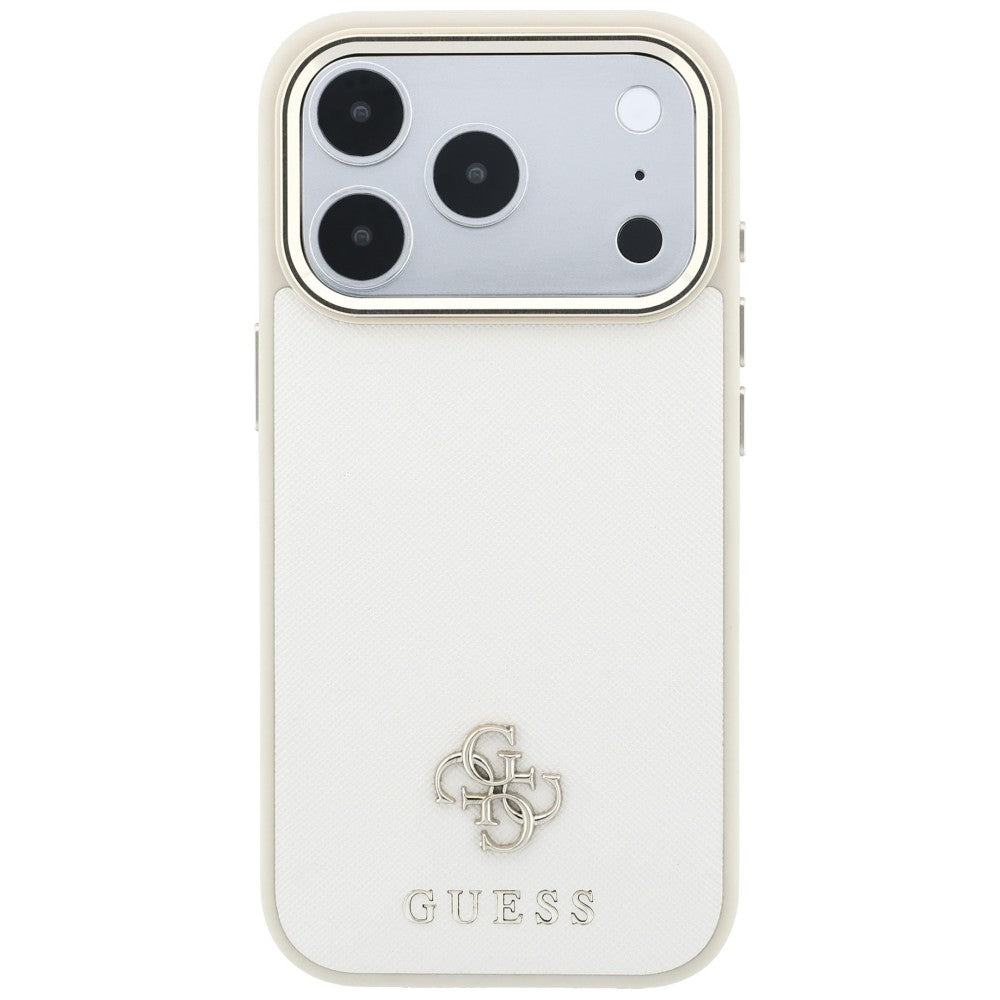 Capa Guess Saffiano Small 4G Classic MagSafe - iPhone 17 Pro Max / 18 Pro Max - Bege
