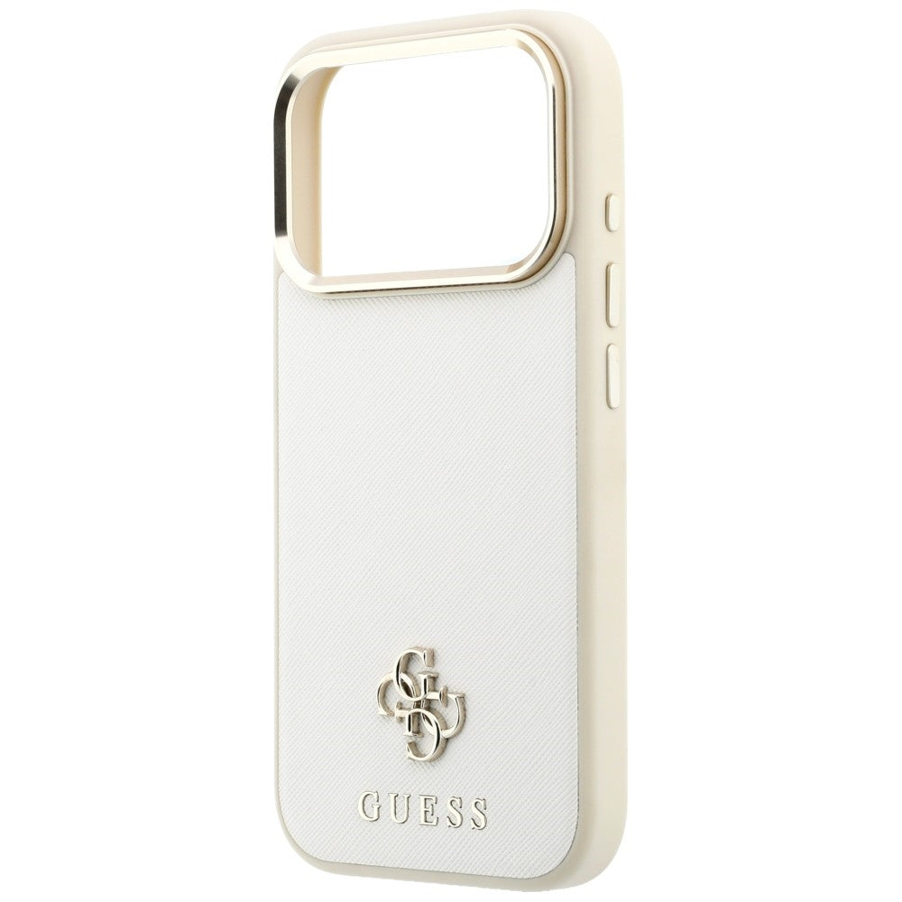 Capa Guess Saffiano Small 4G Classic MagSafe - iPhone 17 Pro Max / 18 Pro Max - Bege