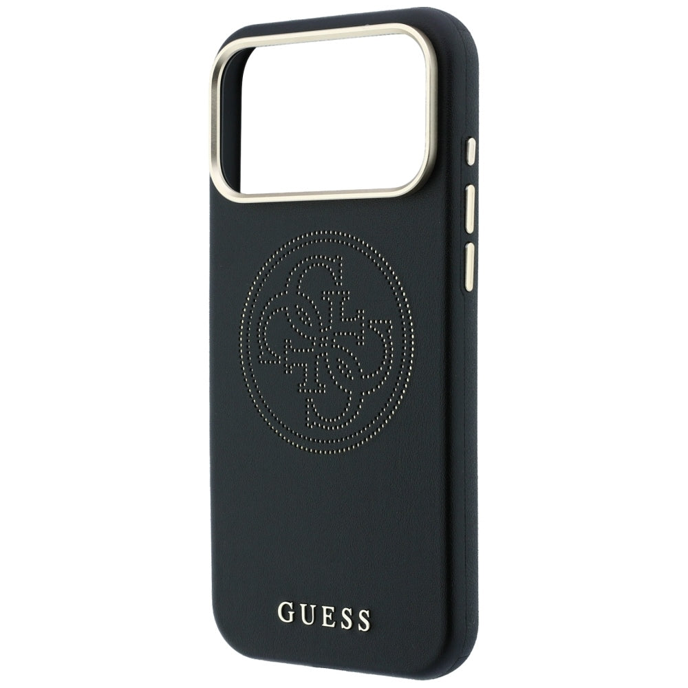Capa Guess Leather Perforated 4G MagSafe - iPhone 17 Pro Max / 18 Pro Max - Preto