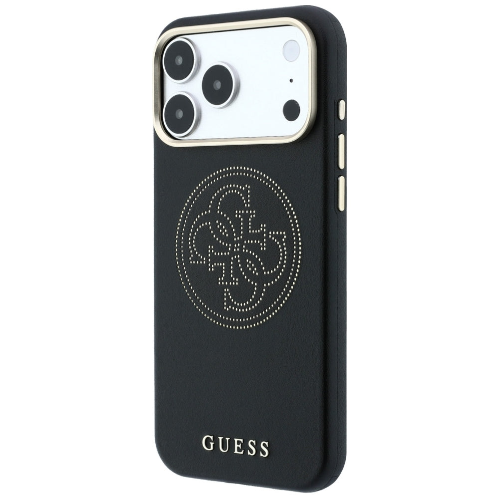 Capa Guess Leather Perforated 4G MagSafe - iPhone 17 Pro Max / 18 Pro Max - Preto