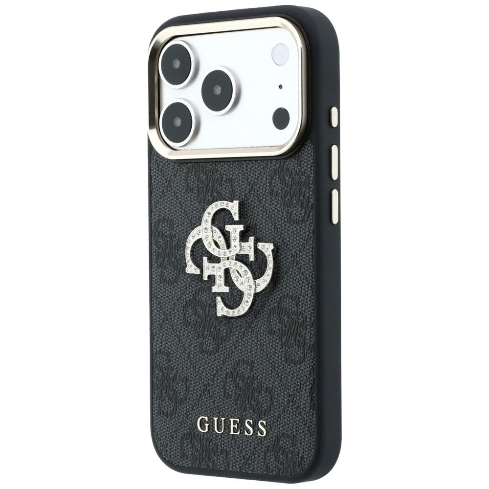 Capa Guess Hardcase 4G Big Strass Logo - iPhone 17 Pro Max / 18 Pro Max - Preto