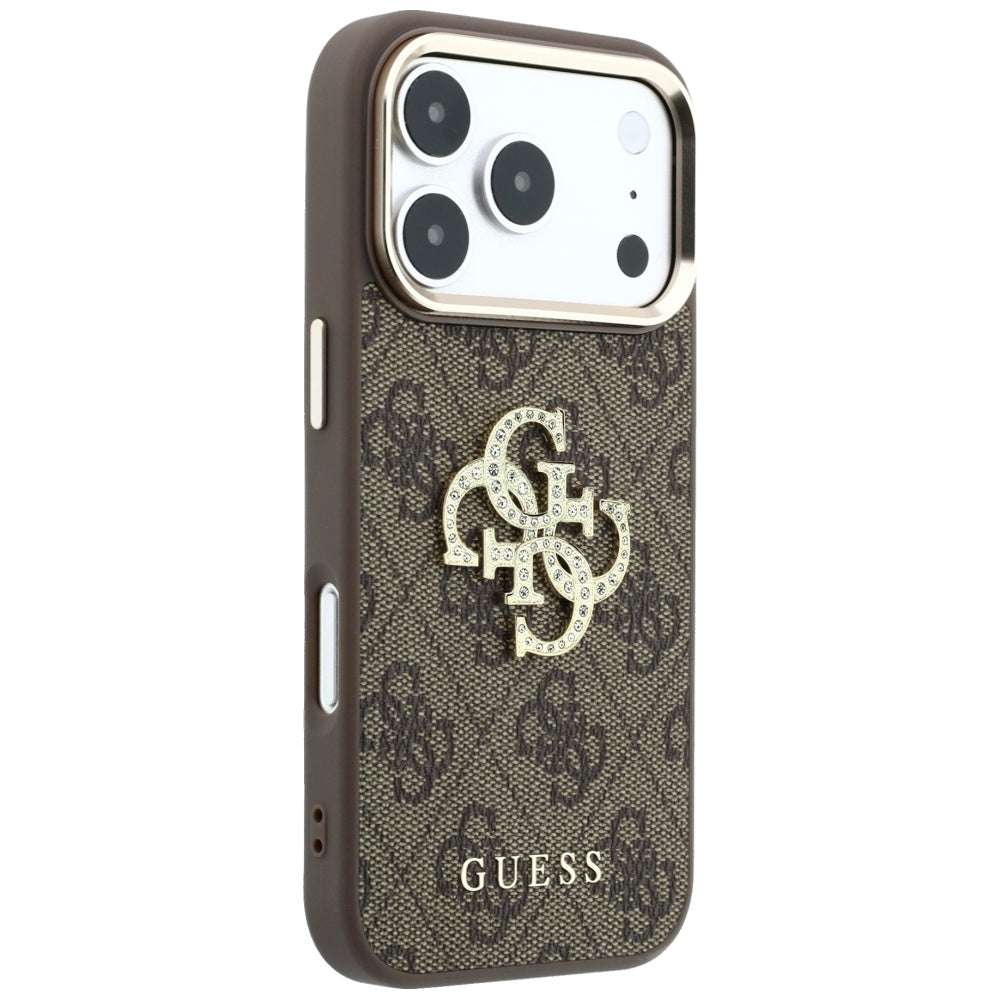 Capa Guess Hardcase 4G Big Strass Logo - iPhone 17 Pro Max / 18 Pro Max - Castanho