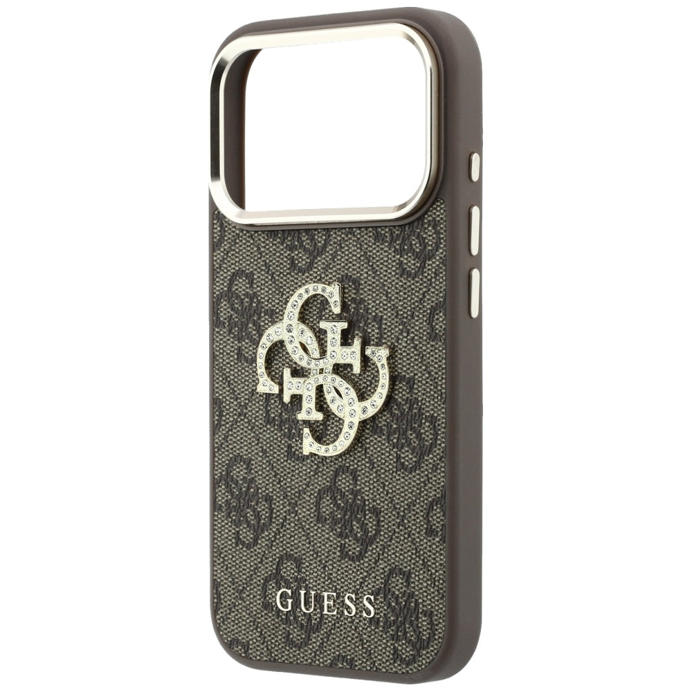 Capa Guess Hardcase 4G Big Strass Logo - iPhone 17 Pro Max / 18 Pro Max - Castanho