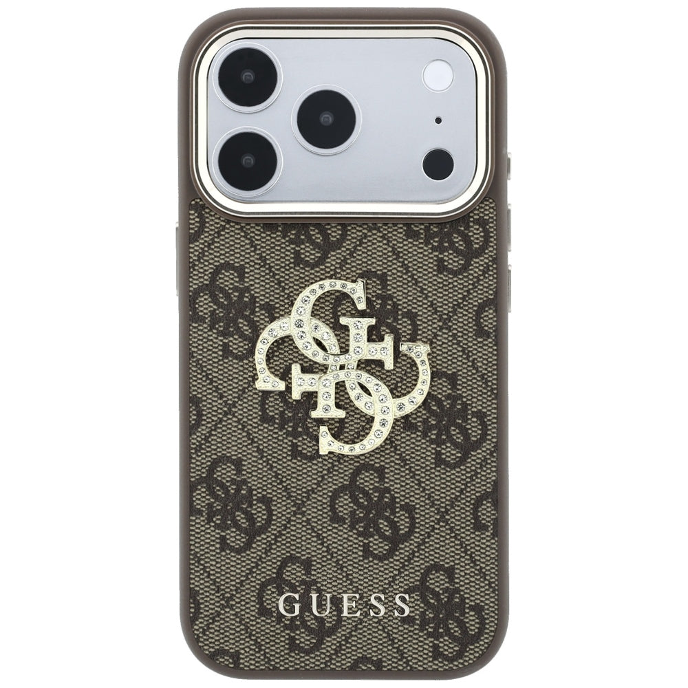 Capa Guess Hardcase 4G Big Strass Logo - iPhone 17 Pro Max / 18 Pro Max - Castanho