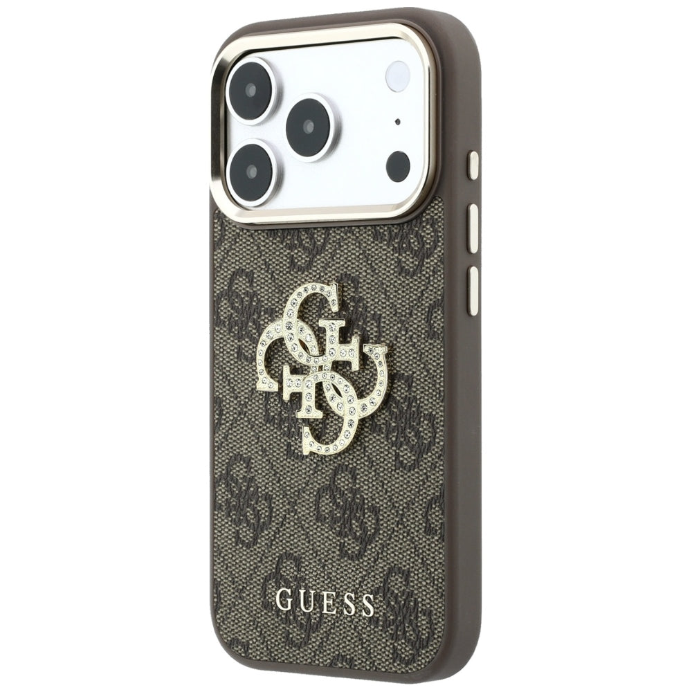 Capa Guess Hardcase 4G Big Strass Logo - iPhone 17 Pro Max / 18 Pro Max - Castanho