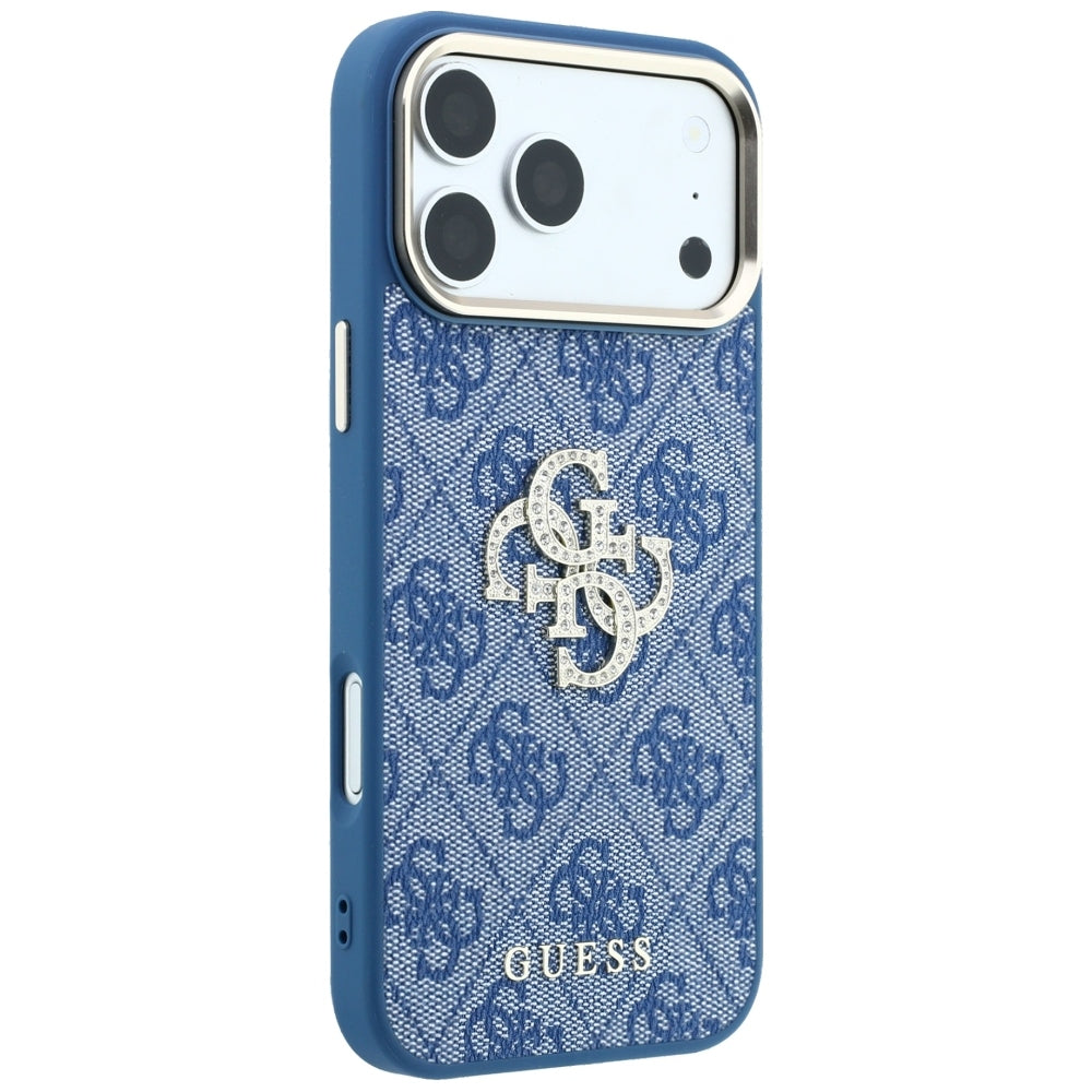 Capa Guess Hardcase 4G Big Strass Logo - iPhone 17 Pro / 18 Pro - Azul
