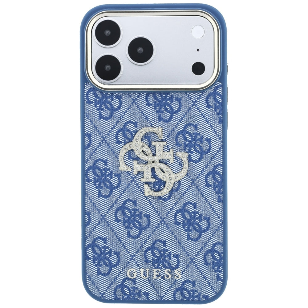 Capa Guess Hardcase 4G Big Strass Logo - iPhone 17 Pro / 18 Pro - Azul