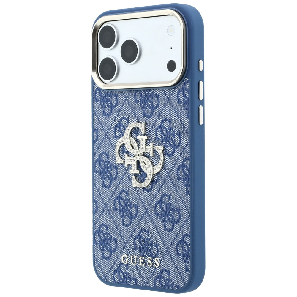 Capa Guess Hardcase 4G Big Strass Logo - iPhone 17 Pro / 18 Pro - Azul