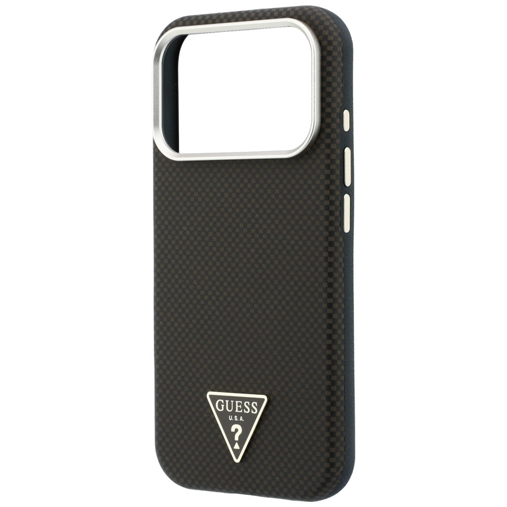 Capa Guess Kevlar Triangle Logo MagSafe - iPhone 17 Pro / 18 Pro - Castanho
