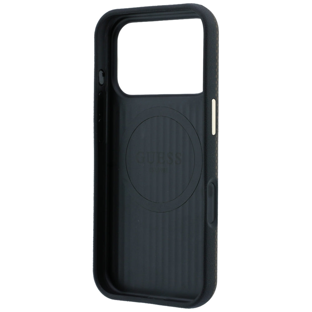 Capa Guess Kevlar Triangle Logo MagSafe - iPhone 17 Pro / 18 Pro - Castanho