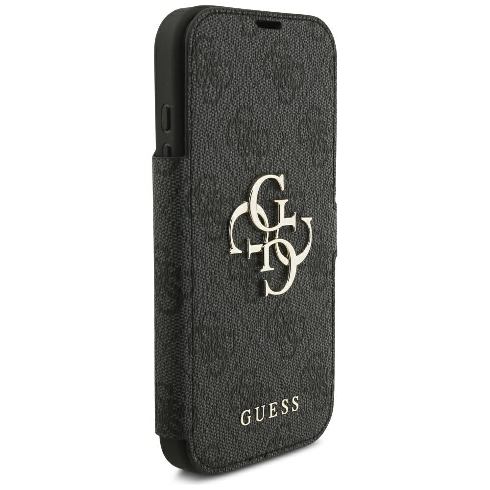 Capa Guess Book 4G Metal Logo - iPhone 17 Pro / 18 Pro - Preto