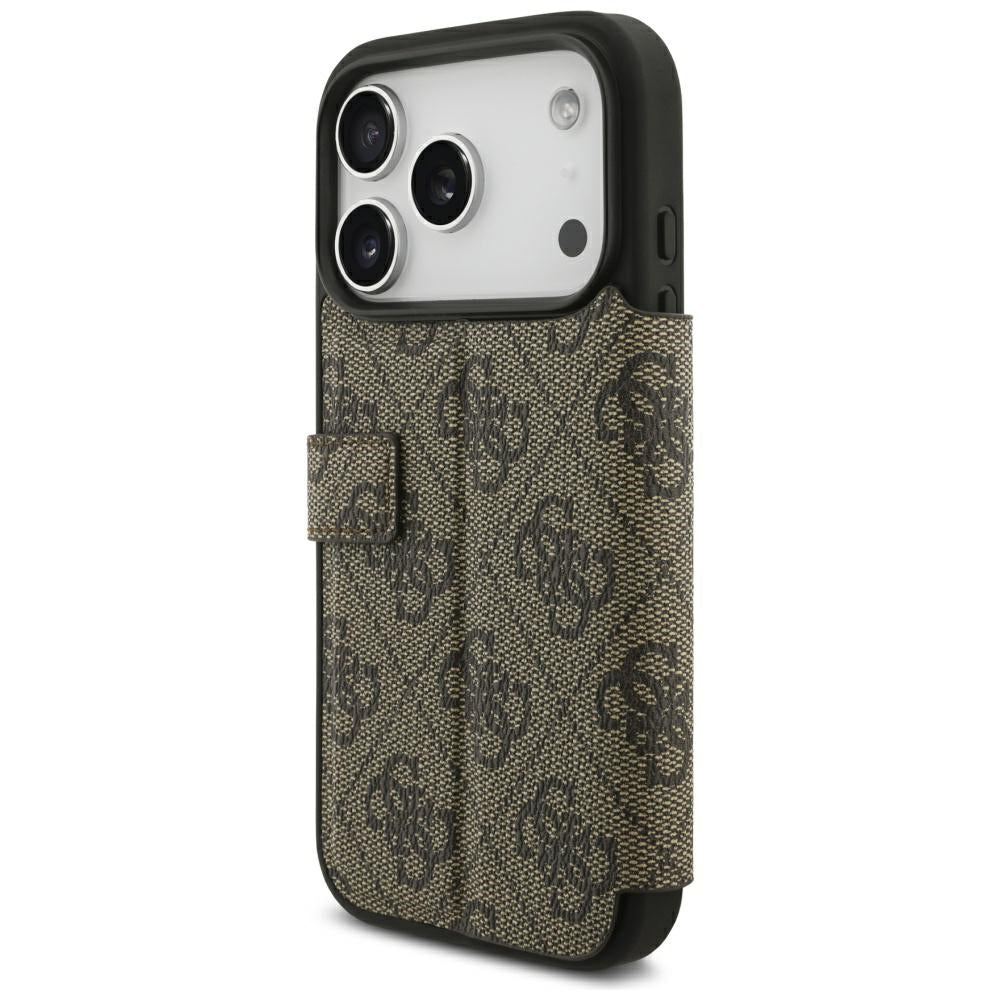 Capa Guess Book 4G Metal Logo - iPhone 17 Pro / 18 Pro - Castanho