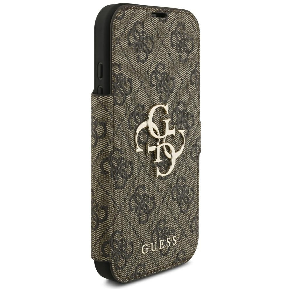 Capa Guess Book 4G Metal Logo - iPhone 17 Pro / 18 Pro - Castanho