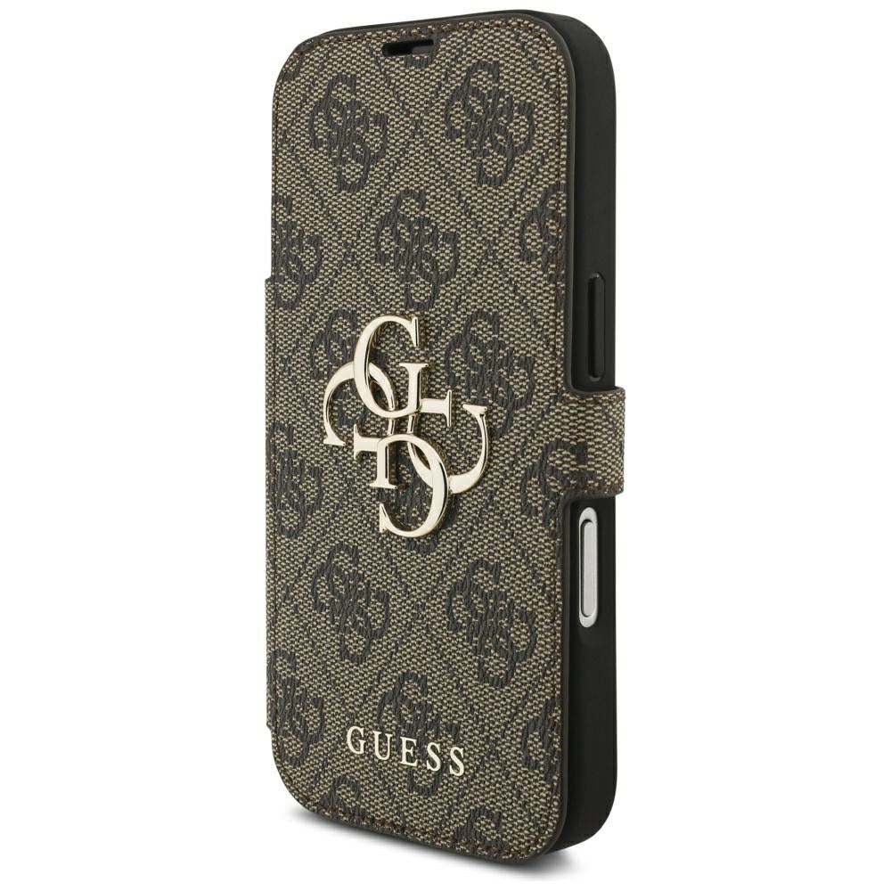 Capa Guess Book 4G Metal Logo - iPhone 17 Pro / 18 Pro - Castanho