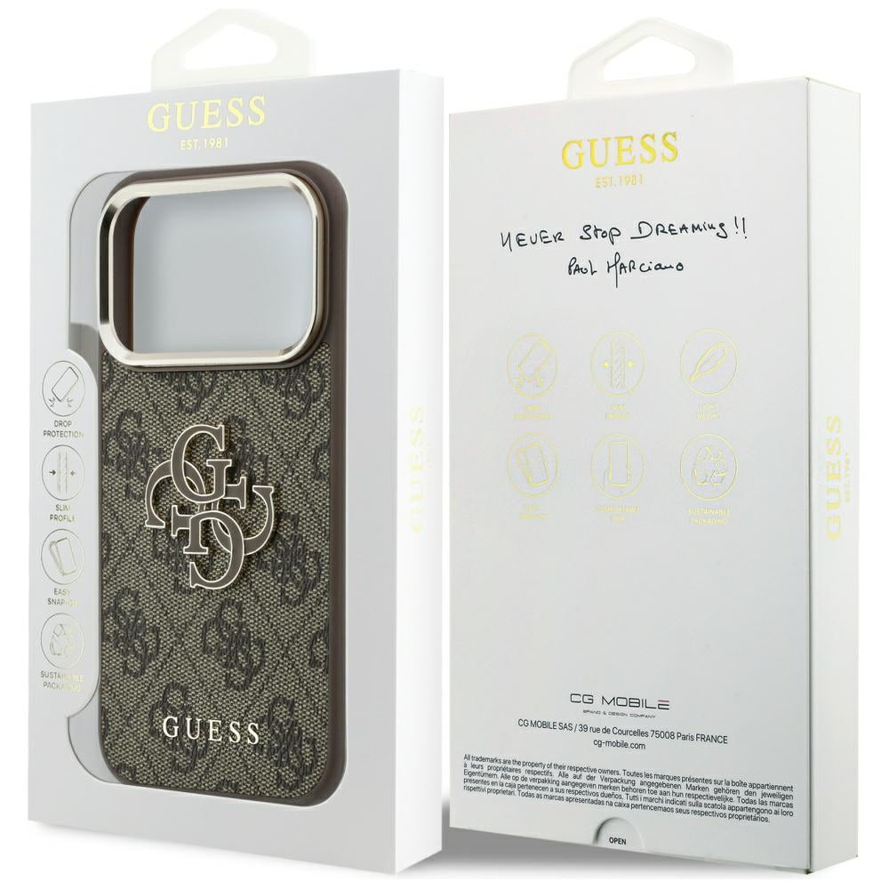 Capa Guess Hardcase 4G Big Resin Logo - iPhone 17 Pro Max / 18 Pro Max - Castanho