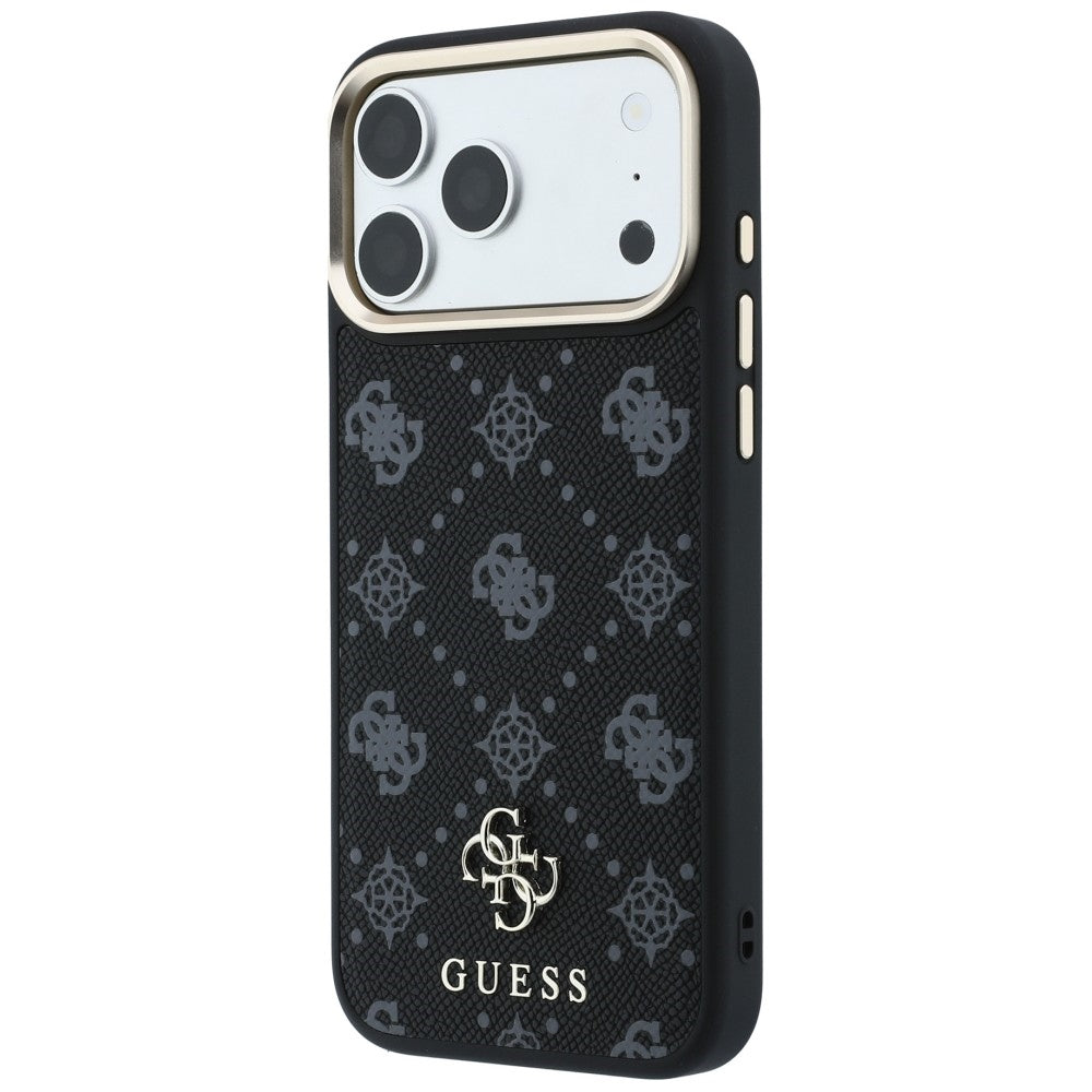 Capa Guess Peony 4G Small Logo MagSafe - iPhone 17 Pro Max / 18 Pro Max - Preto