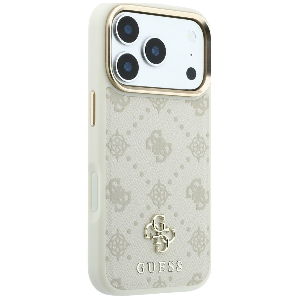 Capa Guess Peony 4G Small Logo MagSafe - iPhone 17 Pro Max / 18 Pro Max - Bege