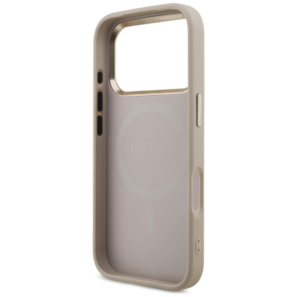 Capa Guess Hardcase 4G Triangle Logo MagSafe - iPhone 17 Pro / 18 Pro - Rosa