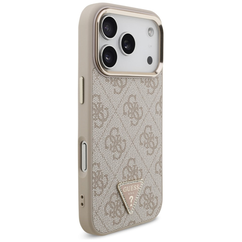 Capa Guess Hardcase 4G Triangle Logo MagSafe - iPhone 17 Pro / 18 Pro - Rosa