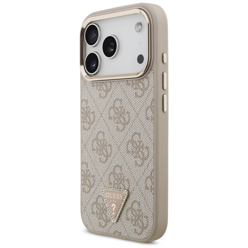 Capa Guess Hardcase 4G Triangle Logo MagSafe - iPhone 17 Pro / 18 Pro - Rosa