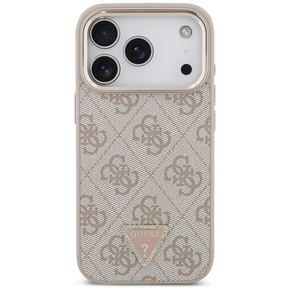 Capa Guess Hardcase 4G Triangle Logo MagSafe - iPhone 17 Pro / 18 Pro - Rosa