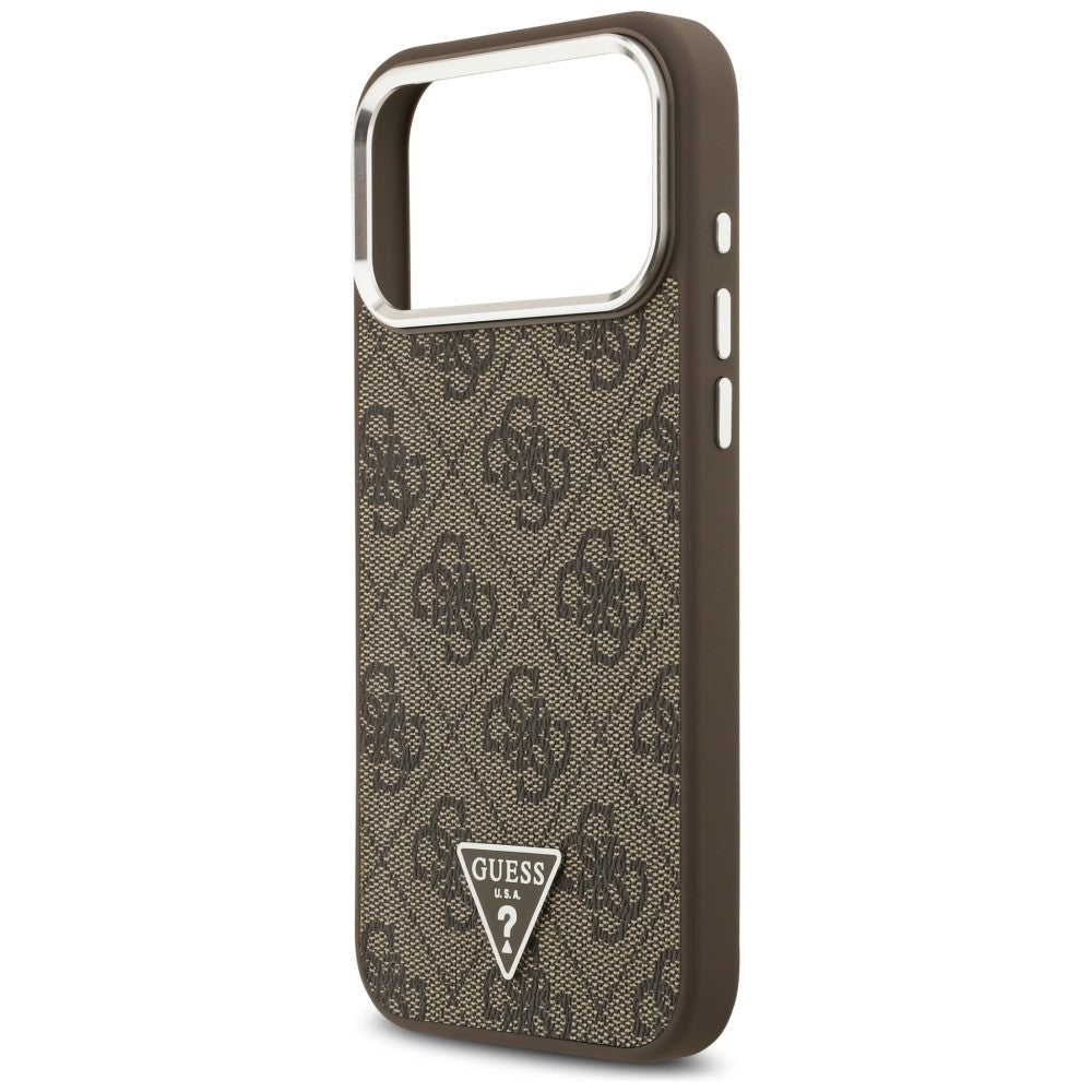 Capa Guess Hardcase 4G Triangle Logo MagSafe - iPhone 17 Pro Max / 18 Pro Max - Castanho
