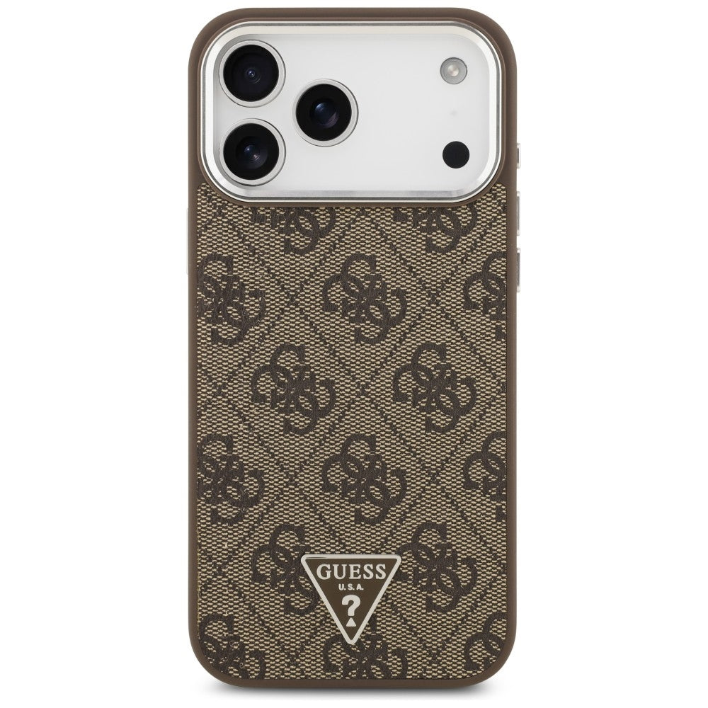 Capa Guess Hardcase 4G Triangle Logo MagSafe - iPhone 17 Pro Max / 18 Pro Max - Castanho