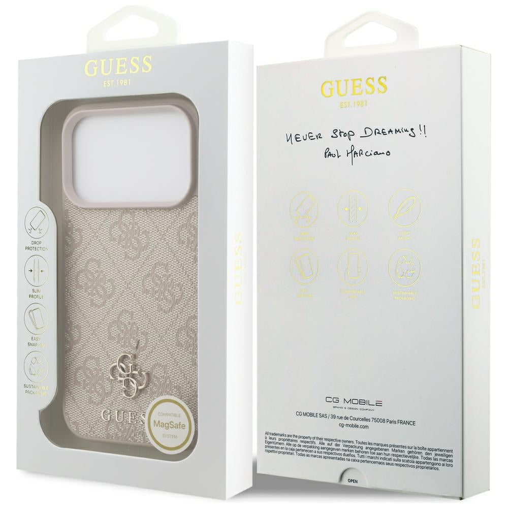 Capa Guess Hardcase 4G Small & Classic MagSafe - iPhone 17 Pro / 18 Pro - Rosa
