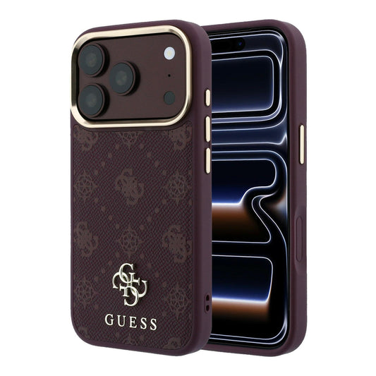 Capa Guess Peony 4G Small Logo MagSafe - iPhone 17 Pro Max / 18 Pro Max - Bordeaux