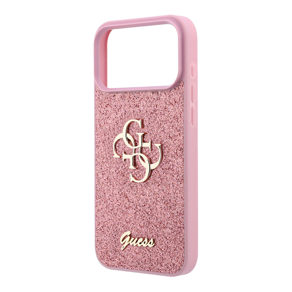 Capa Guess Fixed Glitter Big 4G - iPhone 17 Pro Max / 18 Pro Max - Rosa