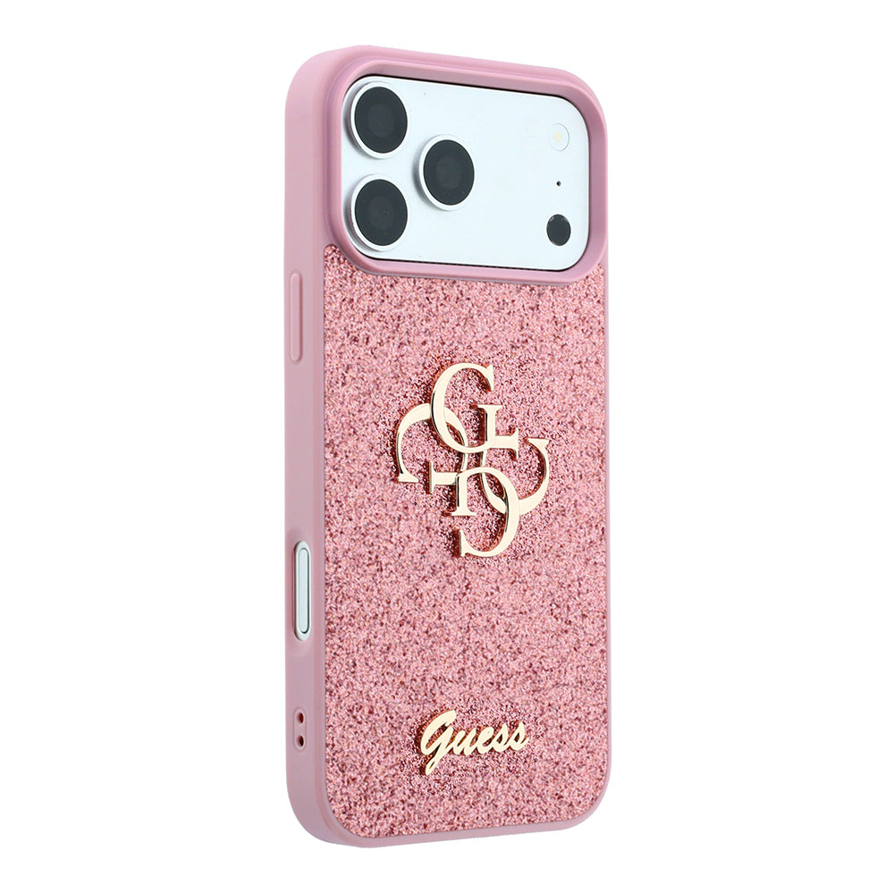 Capa Guess Fixed Glitter Big 4G - iPhone 17 Pro Max / 18 Pro Max - Rosa