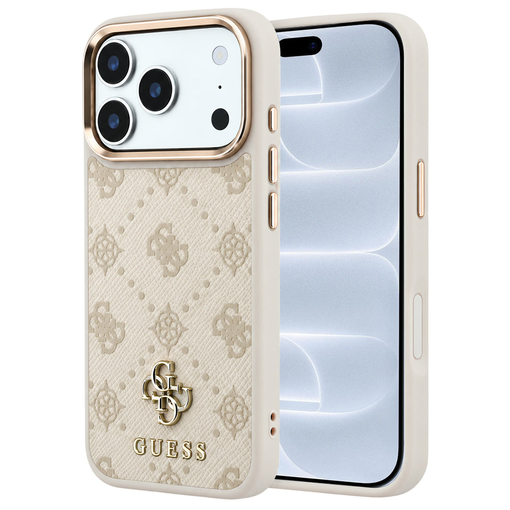 Capa Guess Peony 4G Small Logo MagSafe - iPhone 17 Pro / 18 Pro - Bege