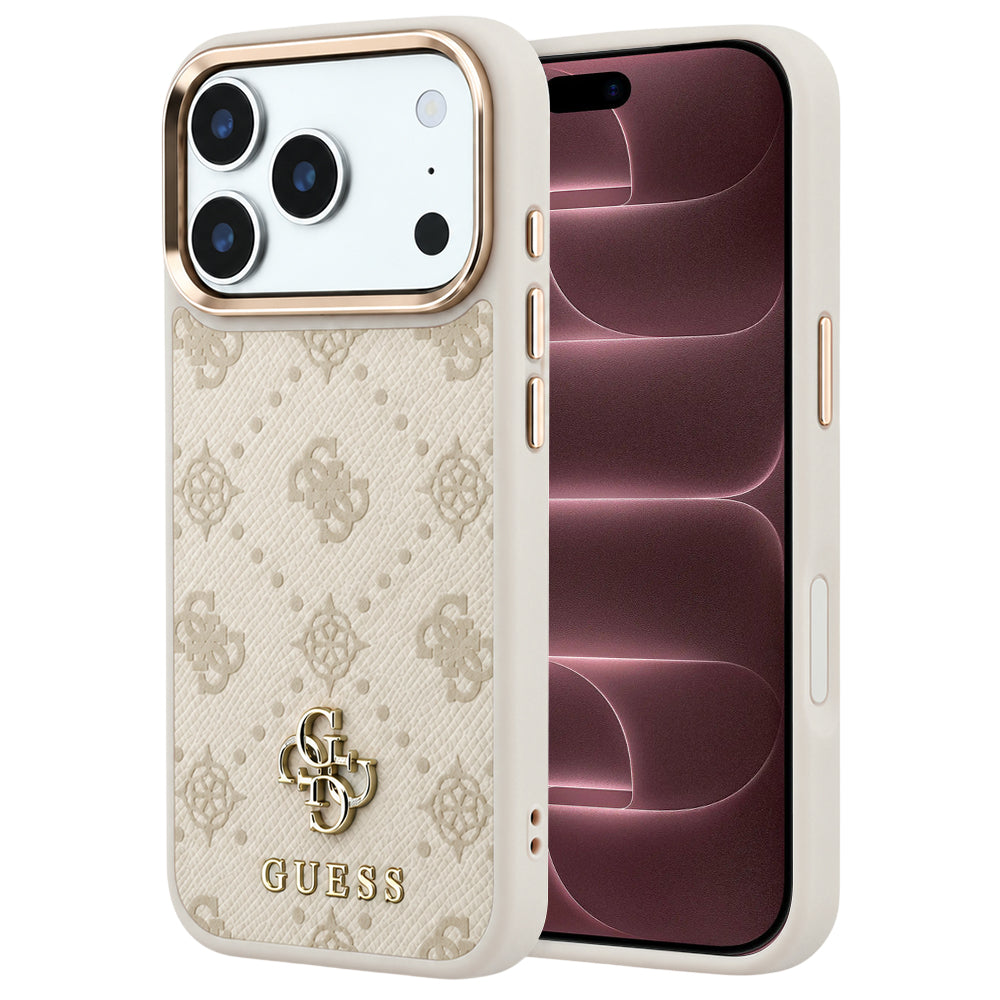 Capa Guess Peony 4G Small Logo MagSafe - iPhone 17 Pro Max / 18 Pro Max - Bege